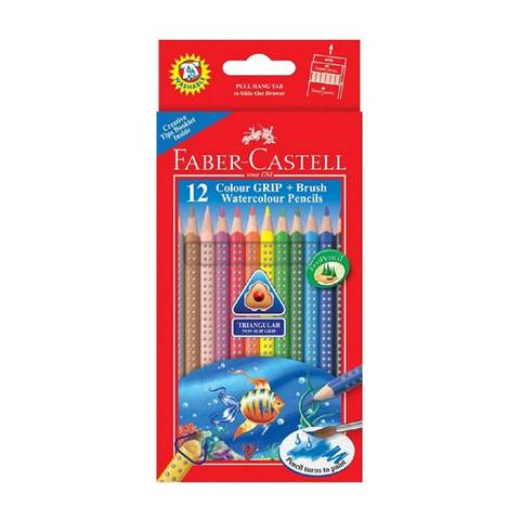 Faber-Castell Color Grip With Brush Watercolor Pencils