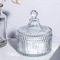 Upstore 1Pcs 300ml/10OZ Tent Shaped Crystal Glass Candy Dish With Lid Candy Box Sugar Bowl Jar Biscuit Barrel Candy Buffet Storage Container For Home Office Desk Decor