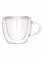 Lihan 12-Piece Double Wall Cup And Saucer Set heat resistant pyrex material Clear 80ml for tea and coffee