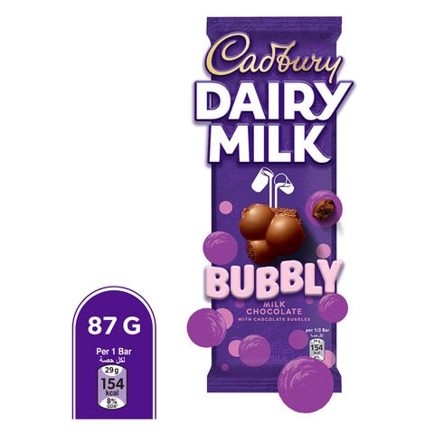 Buy Cadbury Dairy Milk Bubbly Chocolate 87g in Saudi Arabia