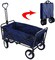 COOLBABY-Folding Shopping Hand Cart Trolley,Folding Wagon ,For Outdoor/Festivals/Camping,Dark Blue