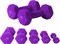 Sky Land Classical Head Vinyl Dumbbell Set, 3 Kg X 2 - Purple, Em-9219-3