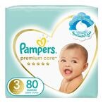 Buy Pampers Premium Care Diapers Size 3 (6-10kg)  80 Diapers in UAE