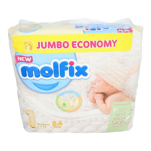 Molfix New Born Baby Size 1 Diapers 2-5 kg 78 pcs