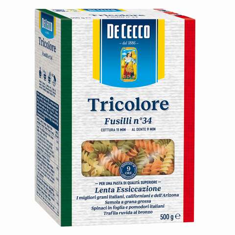 De Cecco Fusilli Pasta Tricolore 500g