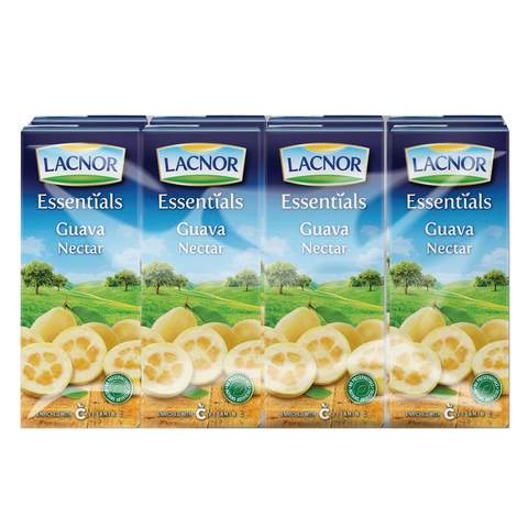 Lacnor Essentials Guava Nectar Juice 180ml Pack of 8