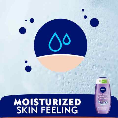 NIVEA Shower Gel Body Wash Fresh Powerfruit Antioxidants Blueberry Scent 250ml