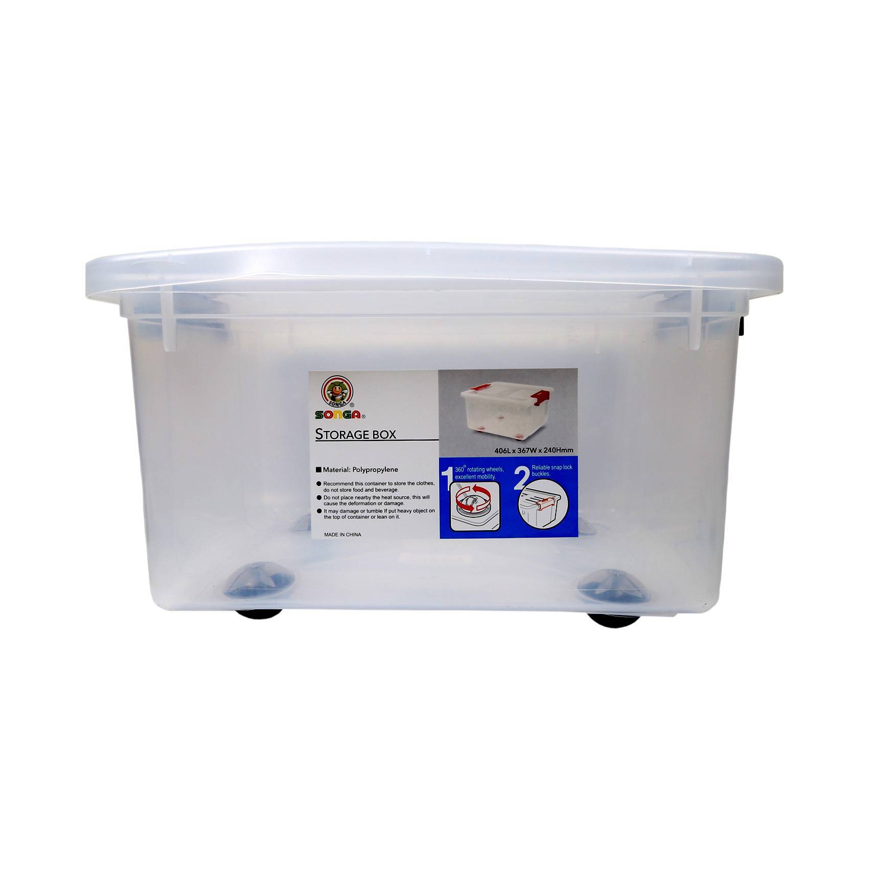 Plastic storage chest clearance with wheels