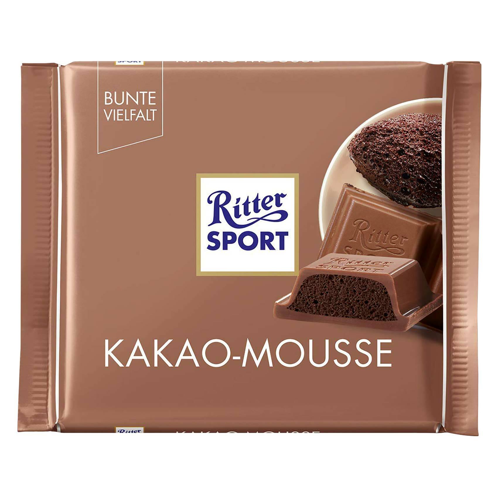 Buy Ritter Sport Cocoa Mousse Chocolate Bar 100g Online - Shop Food ...
