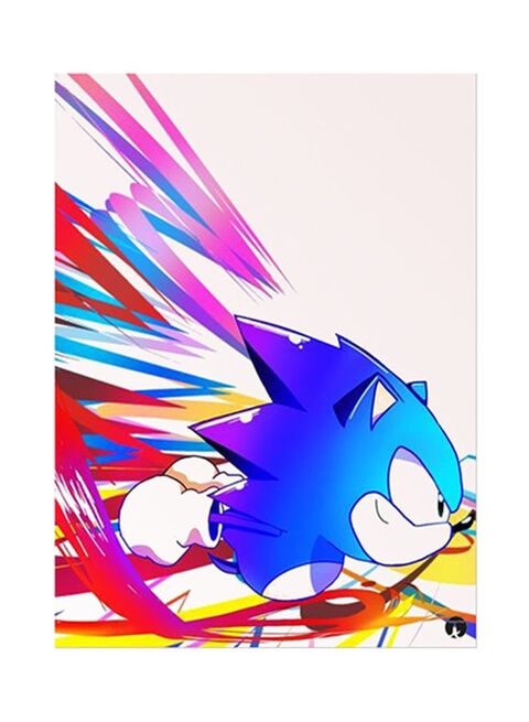 Video Game Sonic Metal Plate Poster Multicolour 15x20centimeter