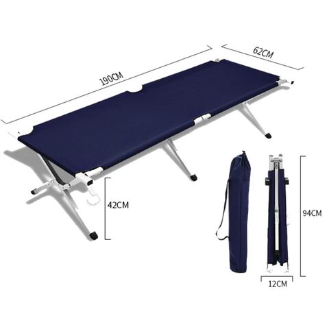 Heavy duty outlet double camp bed