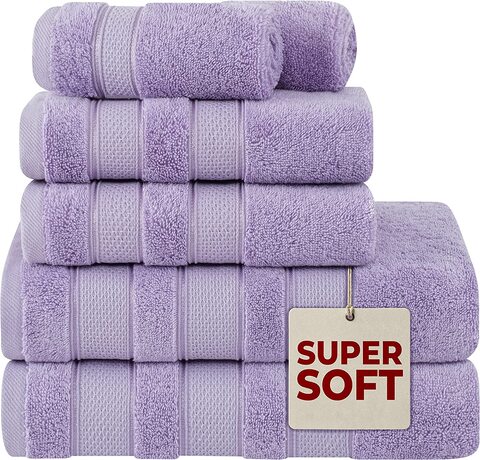 Purple and white bath towels hot sale