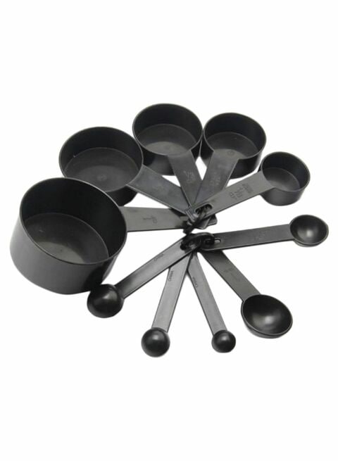 Sharpdo - 10-Piece Measuring Spoon Cup Set Black