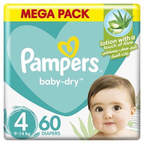 Buy Pampers Baby-Dry Pants Diapers With Aloe Vera Lotion 360 Fit Size 4  9-14kg Mega Box 92 Pants Online - Shop Baby Products on Carrefour UAE