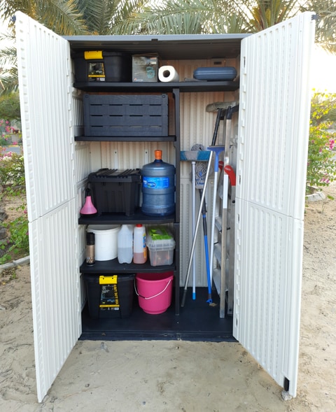 Deck deals storage cabinet