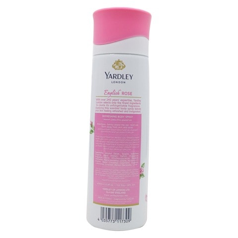 Yardley London English Rose Refreshing Body Spray Pink 200ml