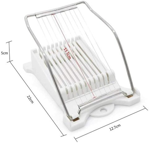 Spam Slicer, Boiled Egg Slicer Soft Cheese Slicer Luncheon Meat Slicer,  Stainless Steel Wires, Cuts 10 Slices (yellow)