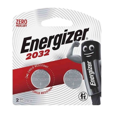 Energizer 2-pk CR2032 3V / 3 Volt Lithium Coin Cell Batteries, Long Lasting