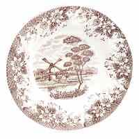 Claytan Windmill Salad Plate White And Brown
