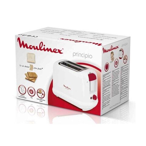 Moulinex Subito LT340D Toaster 2 Slots 850W Red