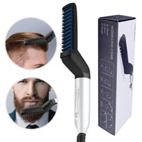 Generic - Multifunctional Hair Comb Brush Beard Straightener Hair Straighten Electric Beard Straightening Comb Quick Hair Styler For Men