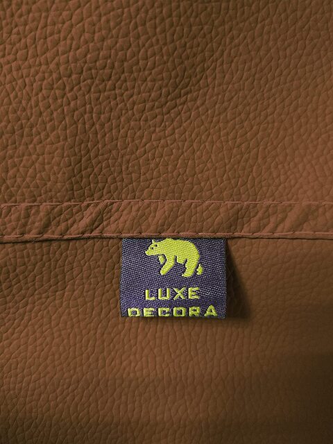 Luxe Decora PVC Bean Bag With Filling (XL, Brown)
