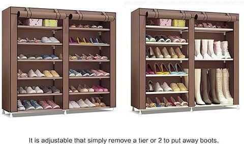 Large Non-Woven Shoe Rack Organizer - Removable Cabinet for Home Storage