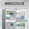 KROME 260L Double Door Top Mounted Refrigerator With Multi Air Flow System, No-Frost Cooling With Electronic Touch Temperature Control, Door Alarm, Big Twist Ice Maker, Silver - KR-RFF 260SM