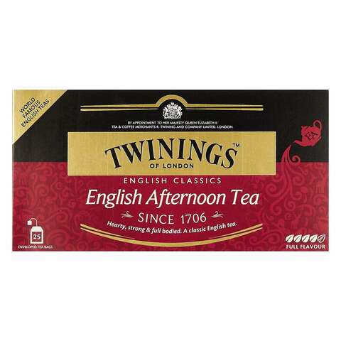Twinings English Afternoon Tea, Light and Refreshing Luxury Tea, Full Flavour, 25 Tea Bags