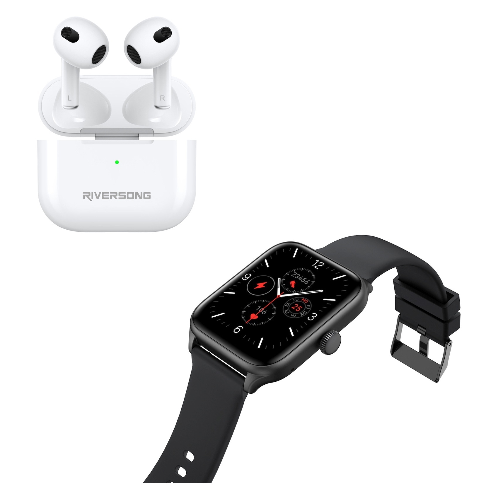 Black and white online smart watch