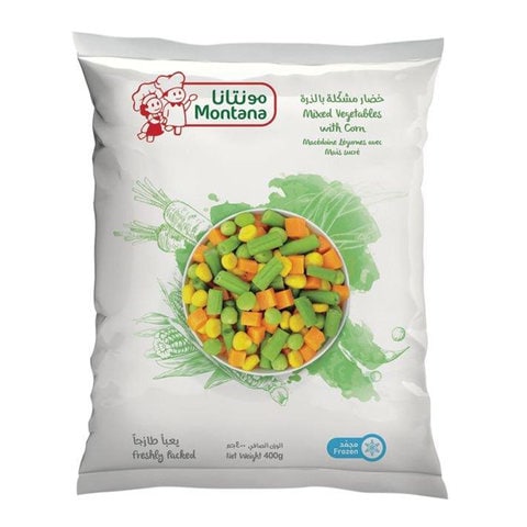 Buy Montana Mixed Frozen Vegetable With Corn 400g in Saudi Arabia