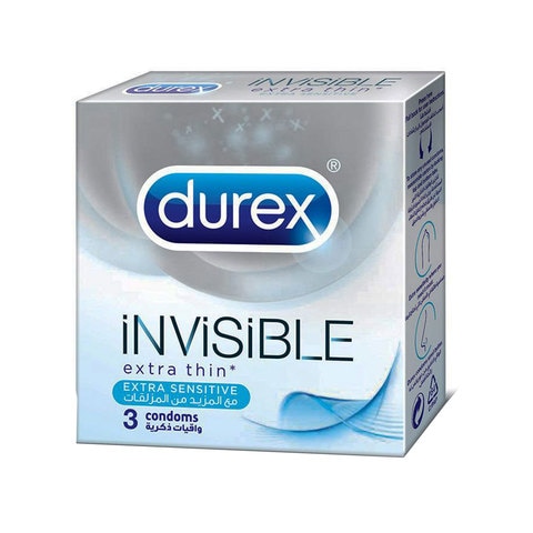 Durex Invisible Extra Thin Condom Pack Of 3 Pieces