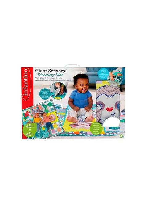 Infantino Giant Sensory Discovery Playmat/Playgym For Baby Suitable From 0 Months, Multicolour