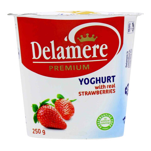 Buy Delamere Premium Real Strawberry Yoghurt 250ml