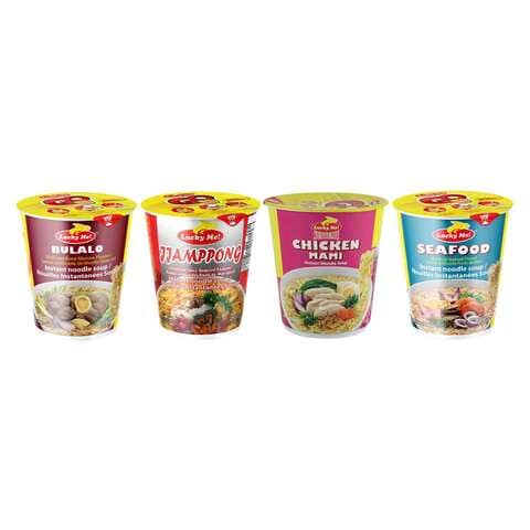 Lucky Me Cup Instant Noodle Soup Assorted 70g x Pack of 4 price in Kuwait, Carrefour Kuwait