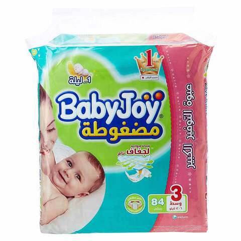 Buy Baby Joy Diaper Medium Giant Pack 84S in Kuwait