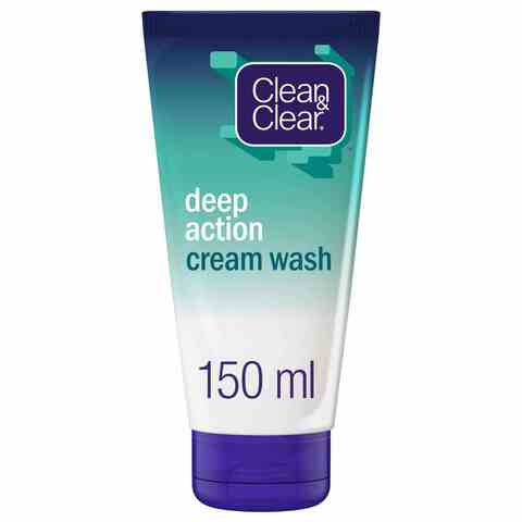 Clean &amp; Clear Face Cream Wash Deep Action 150ml