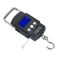 Generic-Pocket Scale Backlit LCD Screen Weighing Scale Portable Electronic Balance Digital Fish Hook Hanging Scale Fishing Scale with Measuring Tape Ruler Mini Luggage Scale for Fishing Postal Kitchen