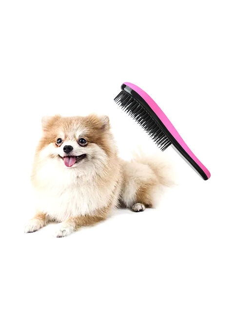 Buy Generic Pet Hair Removal Massage Comb Brush Pink/Black 5.9X2.2Inch in Saudi Arabia