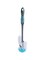 ROYALFORD Unique Cleaning Toilet Brush with Holder Grey/White/Blue 40x12x12centimeter