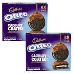 اشتري Cadbury Oreo Coated Triple Chocolate Cookies 204g Pack of 2 في الامارات
