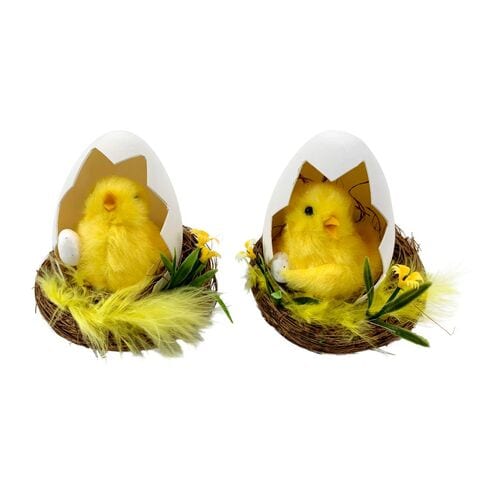 Party Magic Easter Chick Decoration 9 cm Size- Assorted