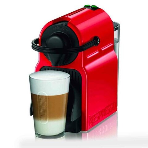 Inissia Ruby Red Coffee Maker, Small Espresso Machine