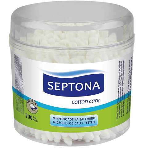 Septona Cotton Buds Drum 200 Pieces
