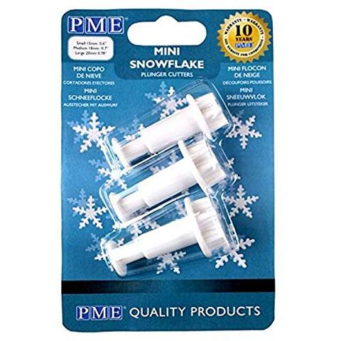 Generic Mini Snowflake Plunger Cutter 3-Pieces