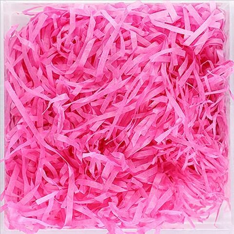 Red Dot Gift 5-Pack (Each Pack 100 Gram) Raffia Paper Shreds Strands Eco-Friendly Shredded Crinkle Confetti Crinkle Cut Paper Filling Shredded Paper For Hamper Gift Box Filling (Fusha)