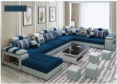 Buy Live Room Sofa Apartment Living Room Corner Nordic Removable Washable Sofa Combination Furniture A Blue Online Shop Home Garden On Carrefour Uae