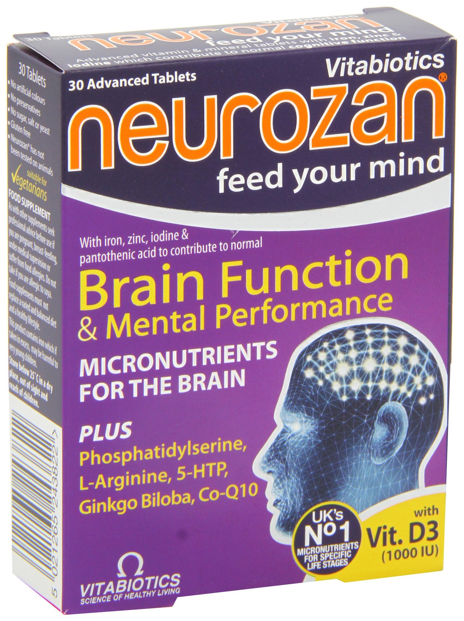 Buy Vitabiotics Neurozan 30 Tabs Online Shop Health Fitness On Carrefour Uae