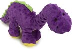 Buy Godog Dinos Spike With Chew Guard Technology Durable Plush Squeaker Dog Toy, Blue, Large in UAE