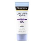 Buy Neutrogena Ultra Sheer Dry-Touch Sunscreen Lotion, Broad Spectrum Uva/Uvb Protection, Oxybenzone-Free, Light, Water Resistant, Non-Comedogenic  Non-Greasy, Travel Size, Spf 55, 3 Fl Oz in UAE